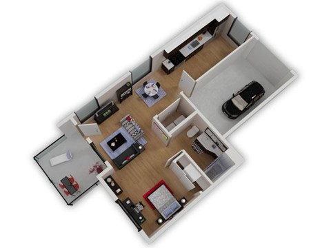 Capitol Yard Apartments_ West Sacramento CA_Floor Plan_Studio 1